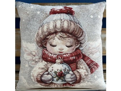 Andílek s vánoční baňkou