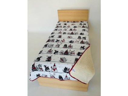Dětská deka OVEČKA - vánoční kočky