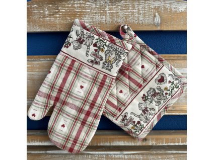 kostkovaný vzor s kočkami