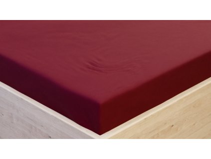 Prostěradlo Jersey s elastanem vínová - vínová (Velikost 160*200 cm)