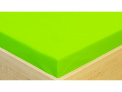 Prostěradlo Jersey s elastanem jasná zelená - jasná zelená (Velikost 160*200 cm)