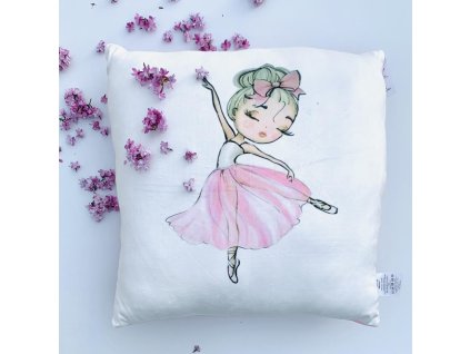 Fotopolštář s motivem baletky, který potěší všechny malé holčičky,