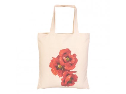 Látková taška červený květ