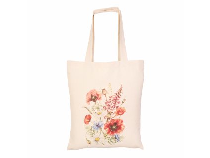 Látková taška s květinami