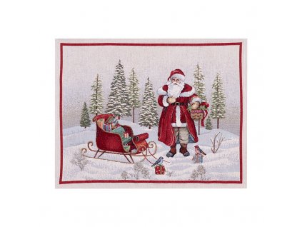 Gobelínové prostírání Vánoční- Santa Claus se sáněmi (Velikost 35*45 cm)