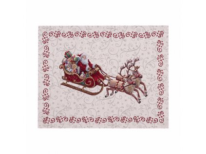 Gobelínové prostírání Vánoční- Santa Claus na saních (Velikost 35*45 cm)