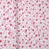 Bavlněná látka metráž - drobné červené kvítky na bílé