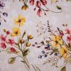 Režná látka metráž – Žluté a růžové kvítky