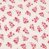 Folklorní látka metráž - bílotisk červené kvítky