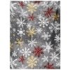 Deka mikroflanel - barevné sněhové vločky