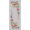 Gobelínový ubrus chenille - růže na šedém podkladu - Růže na šedém podkladu (Velikost 40*140 cm)