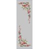 Gobelínový ubrus chenille - růže na šedém podkladu - Růže na šedém podkladu (Velikost 40*140 cm)