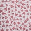 Lurexová látka metráž - srdíčka a stromečky