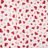Režná látka metráž -Červená srdce