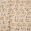 Bavlněná látka s patchwork motivem obrázků herbáře bylin na béžovém podkladu