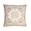 Gobelínový povlak na polštář s krajkou  - selský motiv v béžové barvě (Velikost 42*42 cm)