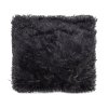 Povlak mikroflanel jednobarevná s dlouhým vlasem - tmavě šedá (Velikost 42*42 cm)