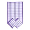 Bavlněná utěrka tradiční káro fialová