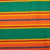 Lehátková látka metráž s motivem zeleno oranžových pruhů, vhodná pro výrobu lehátek, křesel a houpaček.