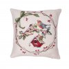 Gobelínový povlak na polštář s motivem ptáčků s budkou