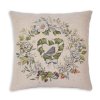 Elegantní gobelínový povlak na polštář 42x42 cm s vyšívaným srdcem a květinami