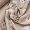 béžová režná látka v metráži s květinovým vzorem