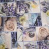 bavlněná látka s digitálním potiskem s motivem patchworkem květů