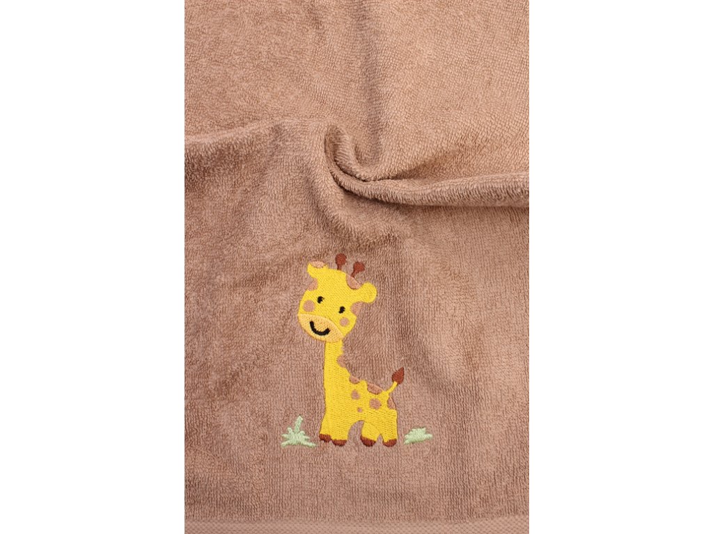 Detský uterák s výšivkou žirafa