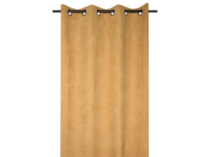 Žltý záves zamatový - 140x260 cm