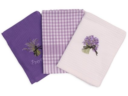 Kuchynské utierky 3 set - Levanduľa