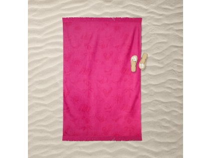 Plážová osuška 90x160 cm ružová