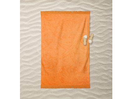 Plážová osuška 90x160 cm oranžová
