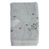 Froté uterák šedý s výšivkou púpava 50x100 cm