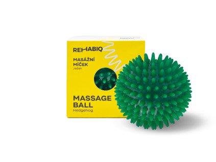 Rehabiq Masážní míček ježek, 9 cm, zelený