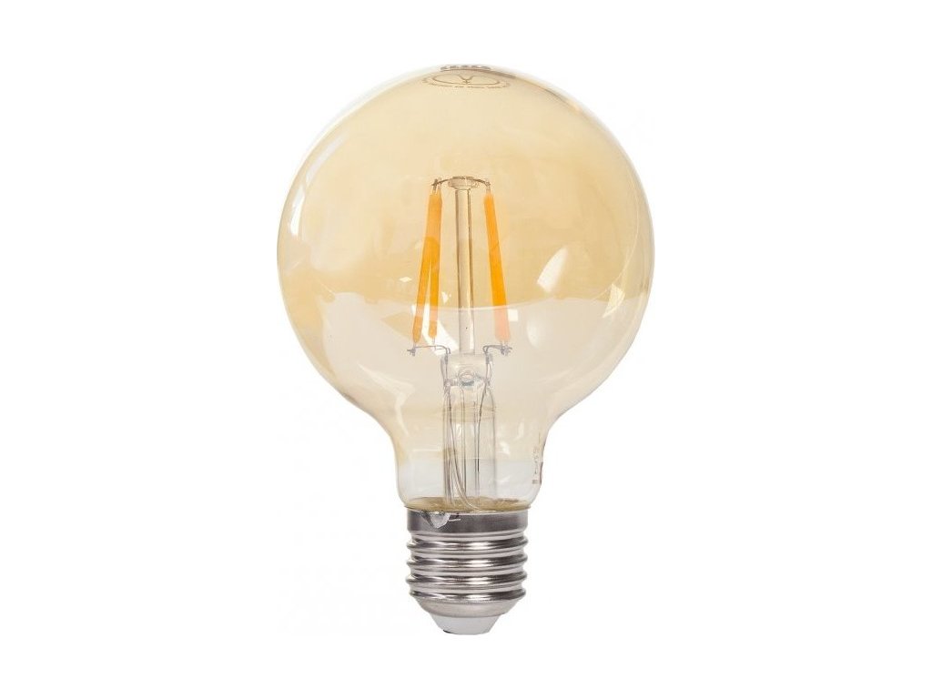 TESLA LED žárovka GLOBE G95 VINTAGE/ E27/ G95/ 4W/ 230V/ 380lm/ 2400K/ teplá bílá/ zlatá