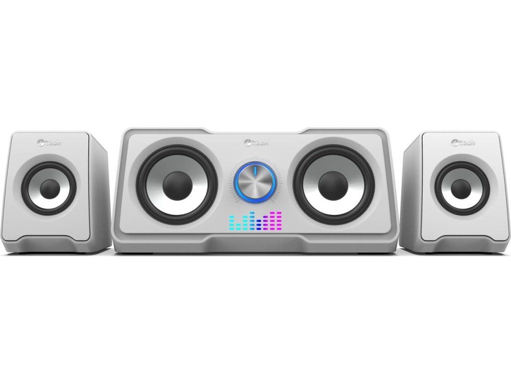C-TECH reproduktory SPK-16, 2.2, RGB, bílé