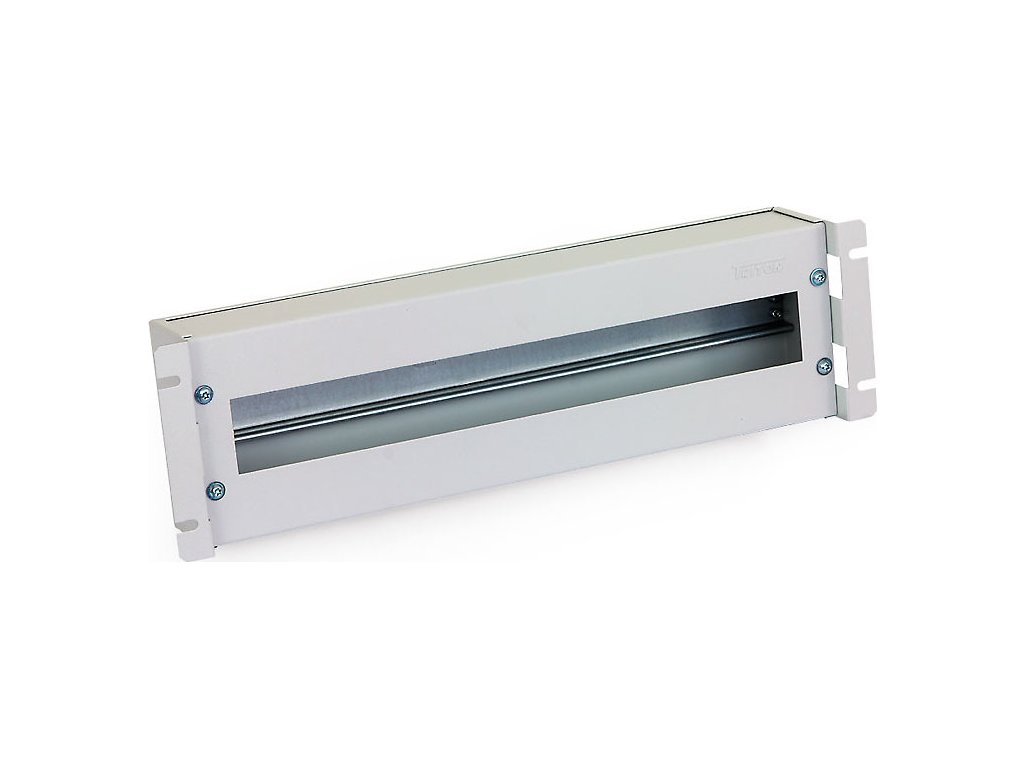 TRITON 19" jističová lišta 3U s krytem, DIN, šedá