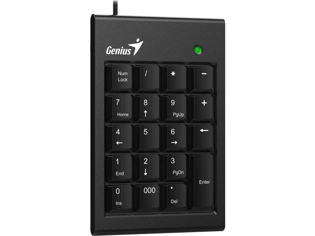 GENIUS numerická klávesnice NumPad 100/ Drátová/ USB/ slim design/ černá