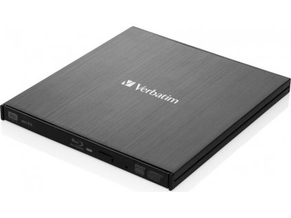 VERBATIM externí mechanika Slimline Blu-ray Rewriter USB 3.0 Zdarma BR Disc 25GB (CD DVD BD Mdisc) +NERO
