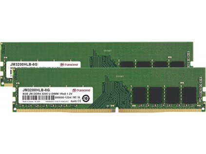 TRANSCEND DIMM DDR4 16GB (Kit of 2) 3200Mhz 1Rx8 1Gx8 CL22 1.2V