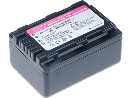 Baterie T6 power Panasonic VW-VBK180, VW-VBL090, 1720mAh, 6,2Wh, černá