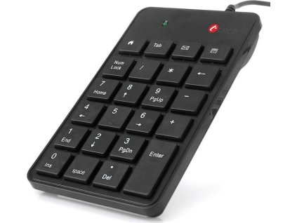 C-TECH klávesnice numerická KBN-01, 23 kláves, USB slim black