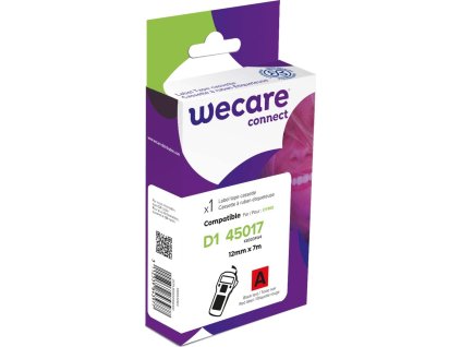 WECARE ARMOR páska pro DYMO S0720570, černá/červená, 12mm x 7m