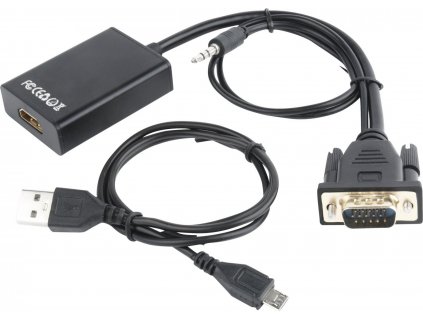GEMBIRD A-VGA-HDMI-01 VGA to HDMI adapter cable 0.15 m black blister