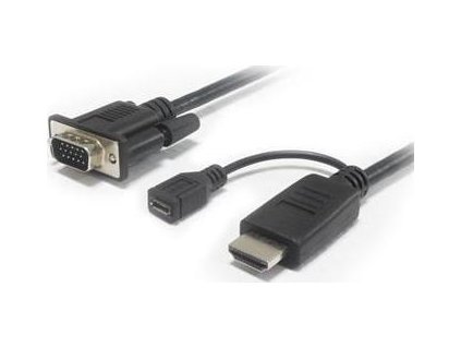 PREMIUMCORD Převodník HDMI na VGA s microUSB napájením