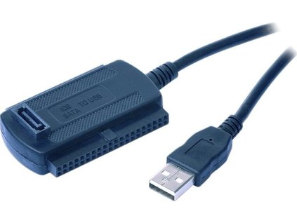 GEMBIRD Kabel adaptér USB 2.0 - IDE 2,5"/3,5" + SATA (redukce + napájecí zdroj)