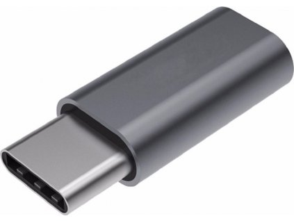 PREMIUMCORD Adaptér USB 3.1 C/male - USB 2.0 Micro-B/female, kovově šedý