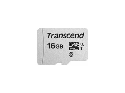 TRANSCEND MicroSDHC karta 16GB 300S, UHS-I U1 + adaptér