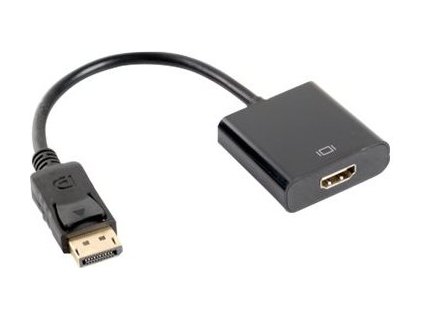 LANBERG AD-0009-BK adapter Displayport(M)->HDMI(F) 10cm
