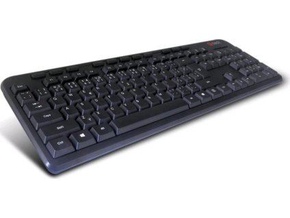 C-TECH klávesnice KB-102M USB, multimediální, slim, black, CZ/SK
